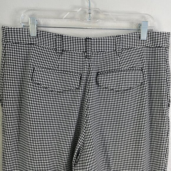 Maeve Anthropologie Womens 14 Houndstooth Wide Leg Pants Trousers - Picture 8 of 8